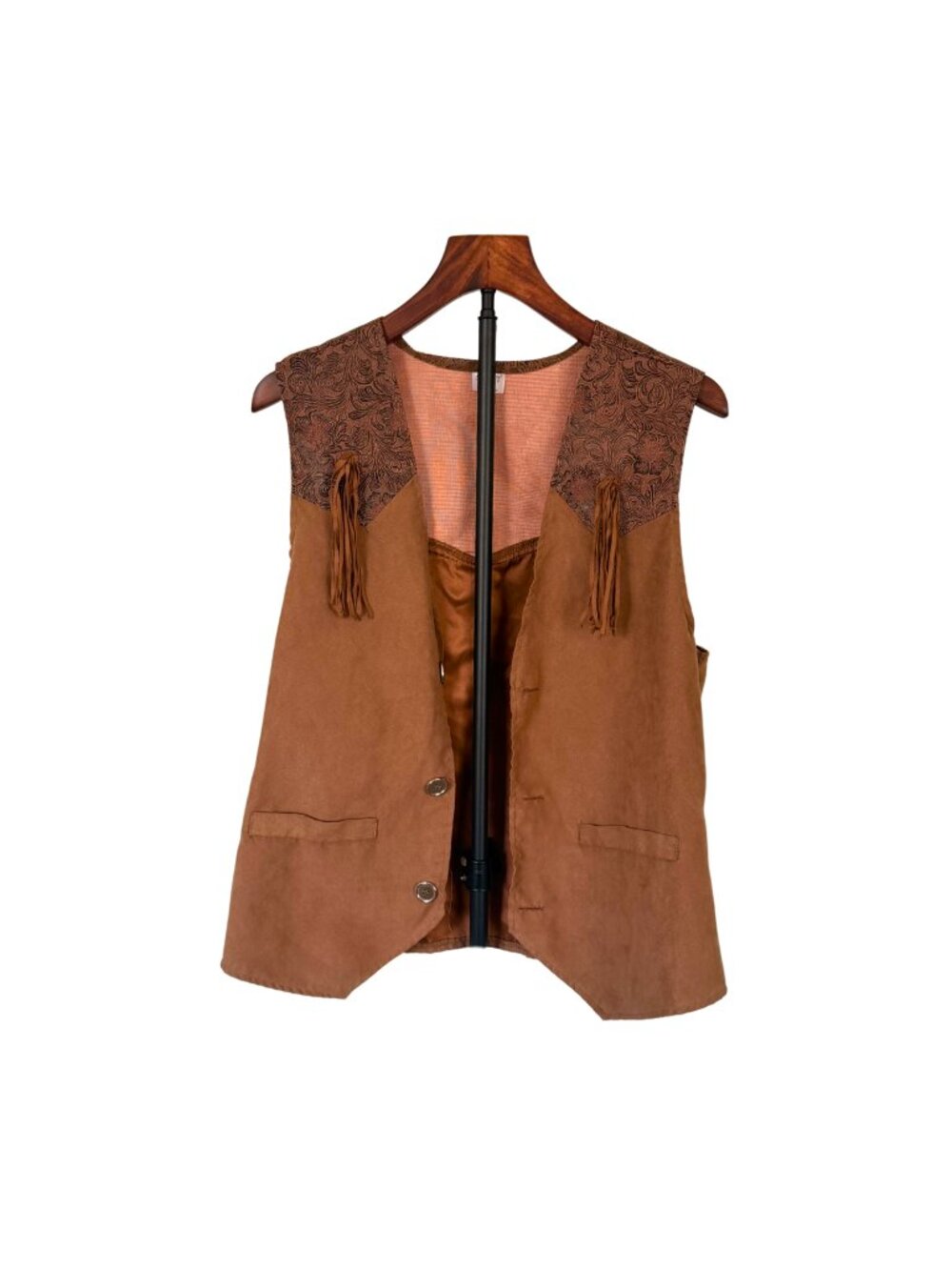 Spirit Western Faux Suede Fringe Vest – S/M